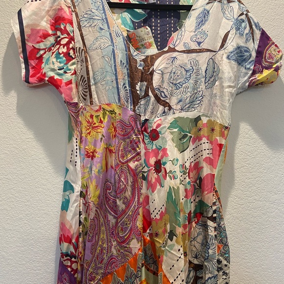 Johnny Was silk handkerchief maxi - SZ Small - Picture 2 of 5